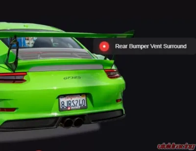 1016 Industries Carbon Fiber Rear Bumper Vent Surround for Porsche 991.2 GT3/GT3 RS 2018-2019 - 991.2.3RS.06