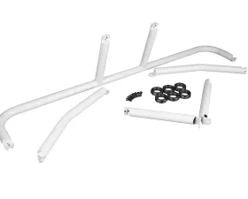 Braum Racing Harness Bar - White Ford Mustang 2015-2022