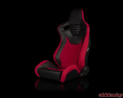 Braum Racing Elite-S Series Racing Seats - Black|Red - BRR1S-BKRD