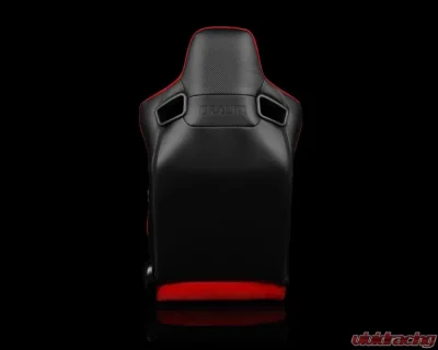 Braum Racing Elite-S Series Racing Seats - Black|Red - BRR1S-BKRD