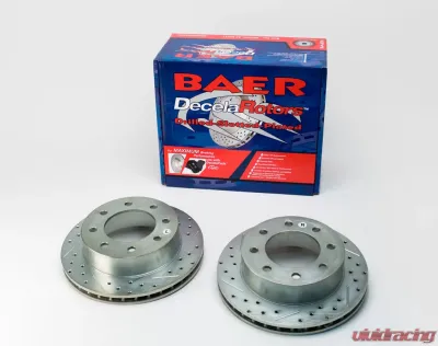 Baer Sport Brake Rotor 13 Inch Rear for GM & Hummer - Slotted, Drilled, Zinc Plated - 55057-020