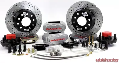 Baer Brakes Brake System 11 Inch Front SS4+ Silver 71-74 Detomaso Pantera - 4261410S