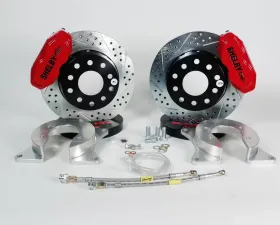 Baer Brakes Brake System 11 Inch Rear SS4+ No Park Brake Shelby Logo Red 65-66 Mustang Original Standard Bearing Rear