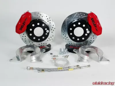 Baer Brakes Brake System 11 Inch Rear SS4+ No Park Brake Shelby Logo Red 65-66 Mustang Original Standard Bearing Rear - 4262345R