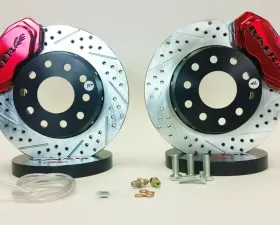 Baer Sport Baer Brakes 11 Inch Front SS4+ Deep Stage Drag Race Brake System Fire Red for TRZ Spindle Mount