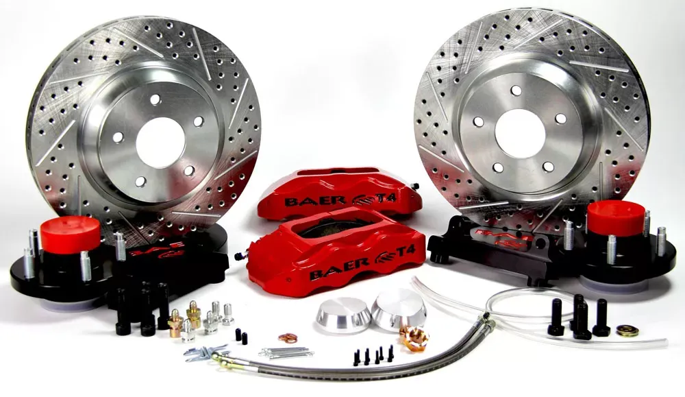 Baer Brakes Brake System 13 Inch Front Track4 Red 68-69 Mustang - 4261295R