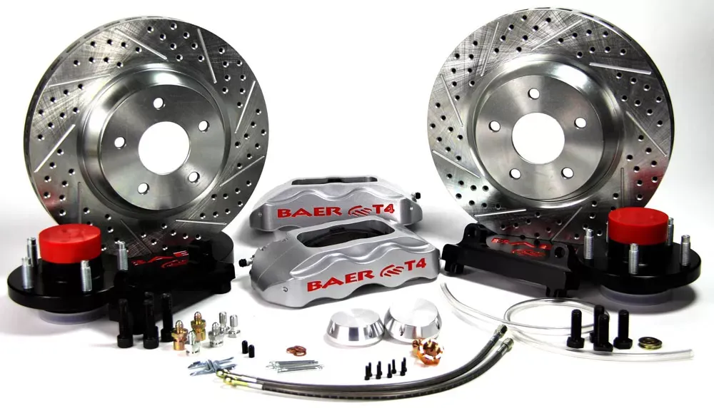 Baer Brakes Brake System 13 Inch Front Track4 Silver 68-69 Mustang - 4261295S