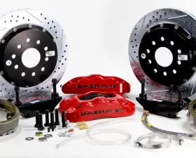 Baer Brakes Brake System 13 Inch Rear Pro+ w/Park Brake Red Ford 9 Inch 5 on 4.5 Big Bearing