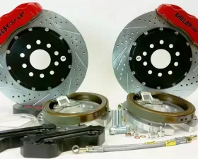 Baer Brakes Brake System 13 Inch Rear Pro+ w/Park Brake Shelby Logo Red Ford 9 Inch Big Bearing 5 on 4.5
