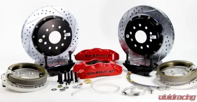 Baer Brakes Brake System 13 Inch Rear Pro+ w/Park Brake Red Ford 9 Inch 5 on 5 Small Bearing - 4262177R