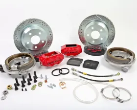 Baer Brakes Brake System 12 Inch Rear SS4 with Park Brake Red 79-92 Mustang 4 Lug