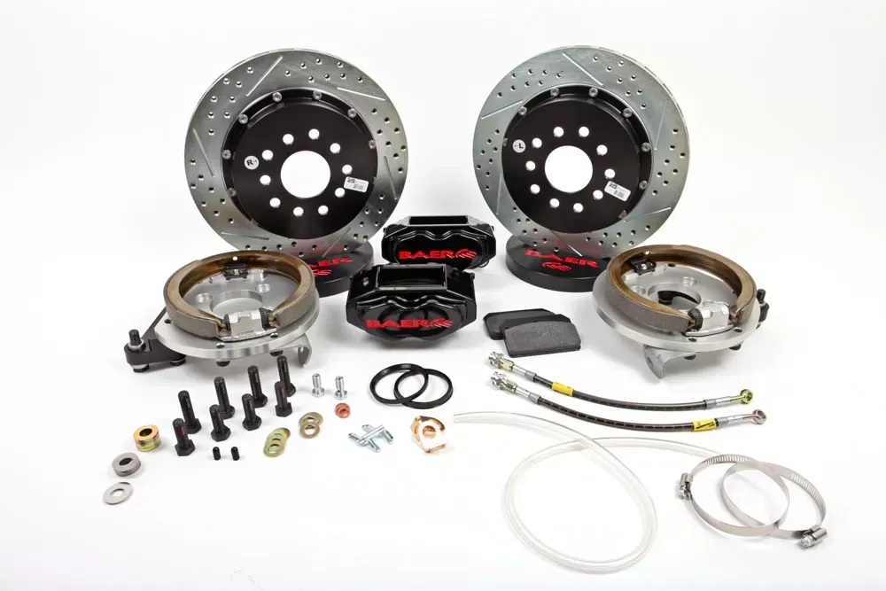 Baer Brakes Brake System 13 Inch Rear SS4+ w/Park Brake Black 94-04 Mustang Solid Axle Rears Only - 4262280B