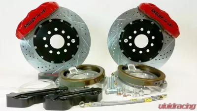 Baer Brakes Brake System 13 Inch Rear Pro+ w/Park Brake Shelby Logo Red 67-73 Mustang 8 or 9 Inch Rear - 4262348R