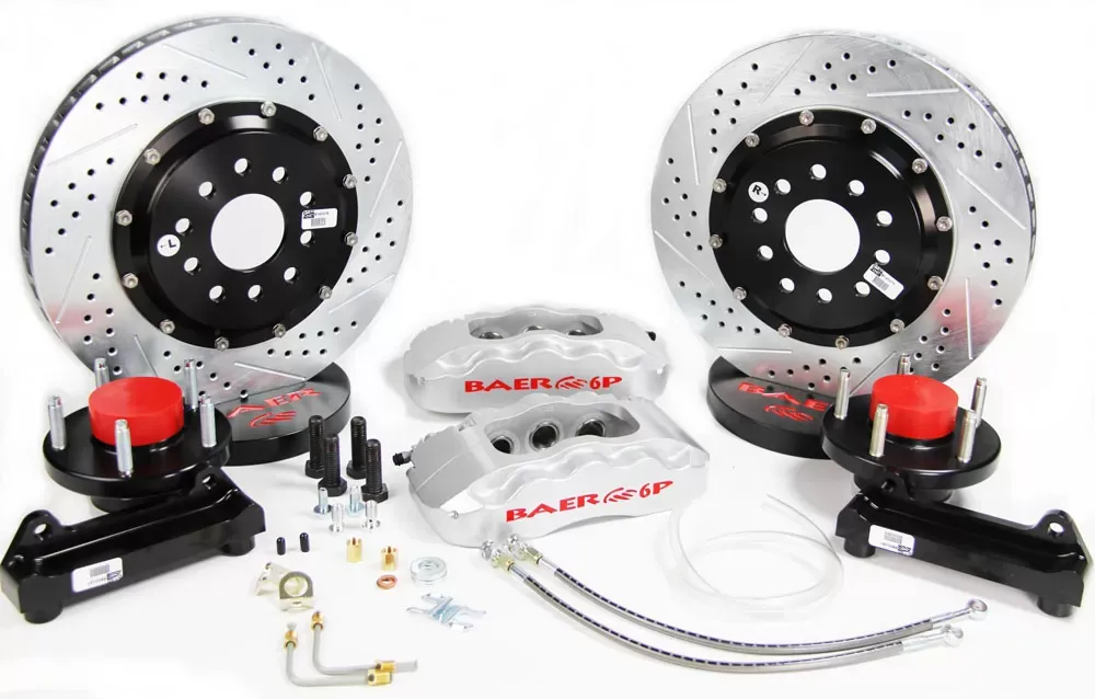 Baer Brakes Brake System 14 Inch Front Pro+ Silver 60-87 GM C 10 Truck CPP Drop Spindles 6 Lug - 4301389S