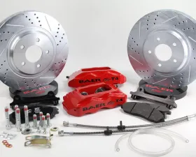 Baer Brakes Brake System 13 Inch Front Track4 Red 98-02 OE Spindle Not Included