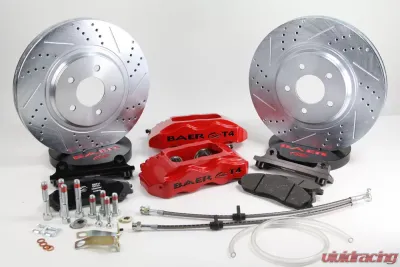 Baer Brakes Brake System 13 Inch Front Track4 Red 98-02 OE Spindle Not Included - 4301396R