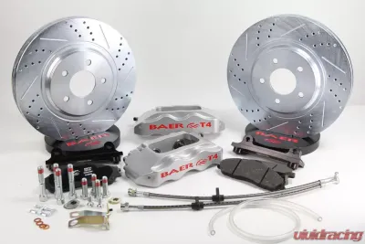Baer Brakes Brake System 13 Inch Front Track4 Silver 98-02 OE Spindle Not Included - 4301396S