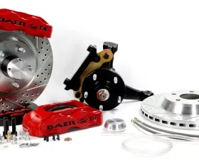 Baer Brakes Brake System 13 Inch Front Track4 Red 82-92 GM F Body Modified Stock Spindle