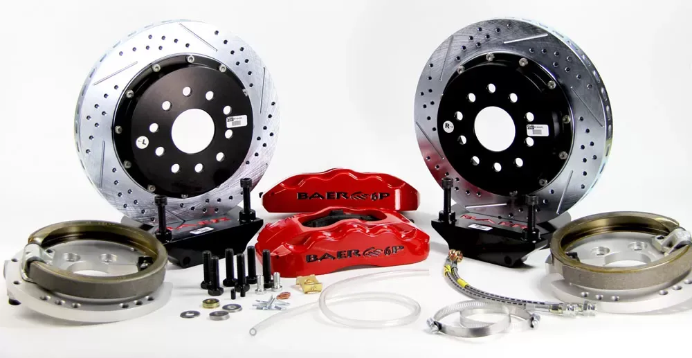 Baer Brakes Brake System 14 Inch Rear Pro+ w/Park Brake Red Buick/Olds/Pontiac 10/12 Bolt - 4302266R