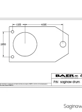Baer Sport Baer Brakes 13 Inch Rear SS4+ Brake System Silver for 78-87 GM G-Body 10 Bolt                                     - 4302338S - Image 3