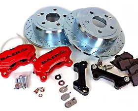 Baer Brakes Brake System 12 Inch Rear SS4 with Park Brake Red 07-Pres Wrangler JK