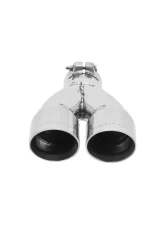 Flowmaster Exhaust Tip - 3.00 in. Dual Angle Cut Polished SS Fits 2.50 in. Tubing -Clamp on                                     - 15307 - Image 3