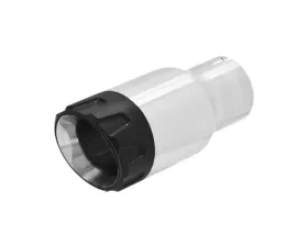 Flowmaster Exhaust Tip - 3.50 in. Angled Brushed SS/Black Alum Fits 2.50 in tubing-Clamp on