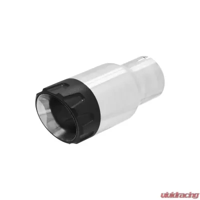 Flowmaster Exhaust Tip - 3.50 in. Angled Brushed SS/Black Alum Fits 2.50 in tubing-Clamp on - 15316