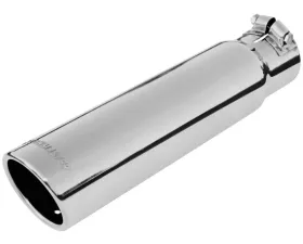 Flowmaster Exhaust Tip - 3.00 in. Rolled Angle Polished SS Fits 2.50 in. Tubing - clamp on