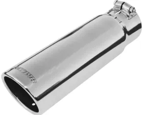 Flowmaster Exhaust Tip - 3.50 in. Rolled Angle Polished SS Fits 3.00 in. Tubing - clamp on