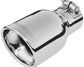 Flowmaster Exhaust Tip - 4.00 in. Rolled Angle Polished SS Fits 2.50 in. Tubing - clamp on