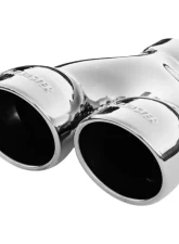Flowmaster Exhaust Tip - Dual 3.5 in. Rolled Angle Polished SS Fits 2.50 in. Tubing-weld on                                     - 15369 - Image 2