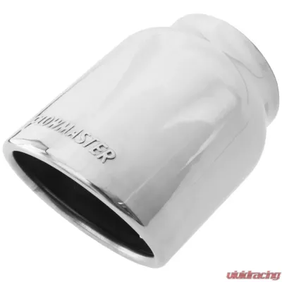 Flowmaster Exhaust Tip - 4.00 in. Rolled Angle Polished SS Fits 3.00 in. Tubing - weld on - 15371