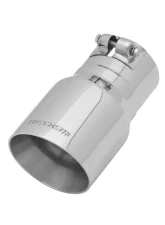 Flowmaster Exhaust Tip - 4.00 in. Angle Cut Polished SS Fits 3.00 in. Tubing - Clamp on                                     - 15377 - Image 4