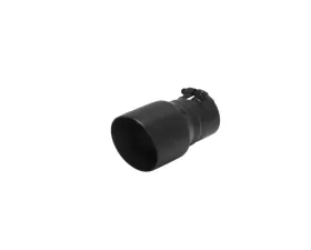 Flowmaster Exhaust Tip - 4 in. Angle Cut Black Ceramic Coating Fits 3 in. Tubing