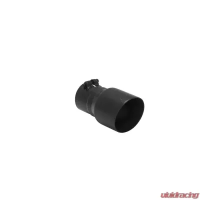 Flowmaster Exhaust Tip - 4 in. Angle Cut Black Ceramic Coating Fits 3 in. Tubing - 15377B