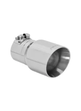 Flowmaster Exhaust Tip - 4.00 in. Angle Cut Polished SS Fits 3.00 in. Tubing - Clamp on                                     - 15377 - Image 2