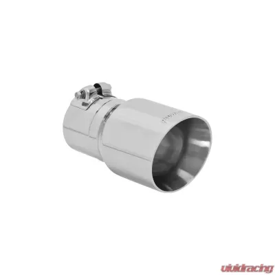 Flowmaster Exhaust Tip - 4.00 in. Angle Cut Polished SS Fits 3.00 in. Tubing - Clamp on - 15377