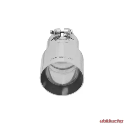 Flowmaster Exhaust Tip - 4.00 in. Angle Cut Polished SS Fits 3.00 in. Tubing - Clamp on - 15377