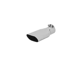 Flowmaster Exhaust Tip - 4.25 x 2.25 in. Oval Polished SS Fits 2.50 in. Tubing - Clamp on Chevrolet Chevelle 1968-1972