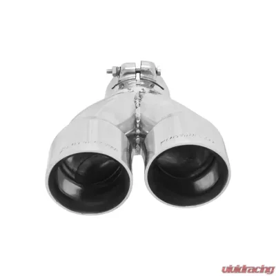 Flowmaster Exhaust Tip - 3.00 in Dual Angle Cut Polished SS Fits 2.50 in. - Right -Clamp on - 15389