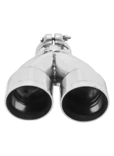Flowmaster Exhaust Tip - 3.00 in Dual Angle Cut Polished SS Fits 2.50 in. - Left - Clamp on                                     - 15390 - Image 3