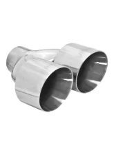 Flowmaster Exhaust Tip - Dual 4.00 in. Angle Cut Polished SS Fits 2.50 in. Tubing - Weld on                                     - 15391 - Image 2