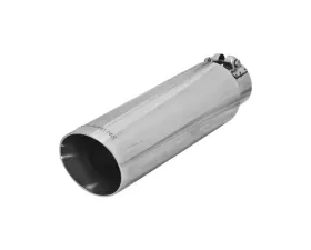 Flowmaster Exhaust Tip - 3.50 in. Angle Cut Polished SS Fits 2.50 in. Tubing - Clamp on