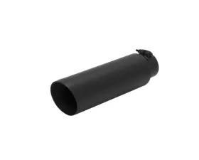 Flowmaster Exhaust Tip - 3.5 in. Black Angle Cut Fits 2.5 in. Tubing- Clamp On