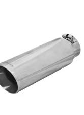 Flowmaster Exhaust Tip - 4.00 in. Angle Cut Polished SS Fits 3.00 in. Tubing - Clamp on                                     - 15398 - Image 4
