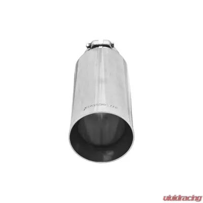 Flowmaster Exhaust Tip - 4.00 in. Angle Cut Polished SS Fits 3.00 in. Tubing - Clamp on - 15398