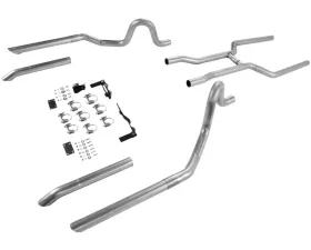 Flowmaster Header-back System - 2.50 in. Dual Rear Exit - Pipes Only No Mufflers