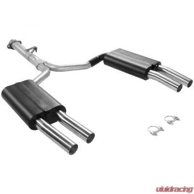 Flowmaster Catback System - Dual Rear Exit - Force II - Mild Sound Chevrolet Corvette 1986-1990 5.7L V8 - 17153