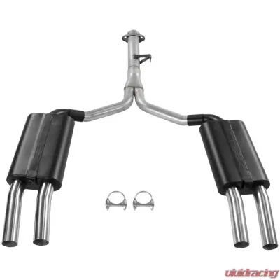 Flowmaster Catback System - Dual Rear Exit - Force II - Mild Sound Chevrolet Corvette 1986-1990 5.7L V8 - 17153